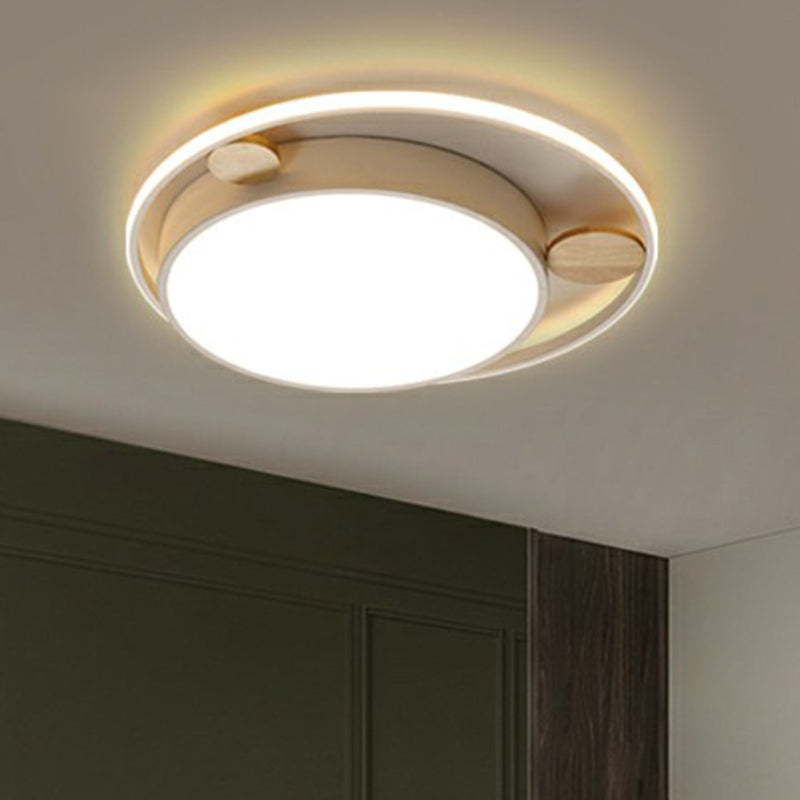 Minimaliste rond encastré LED lumière acrylique blanc chambre plafond encastré lumière