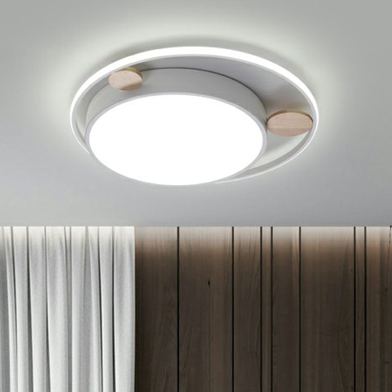 Minimaliste rond encastré LED lumière acrylique blanc chambre plafond encastré lumière