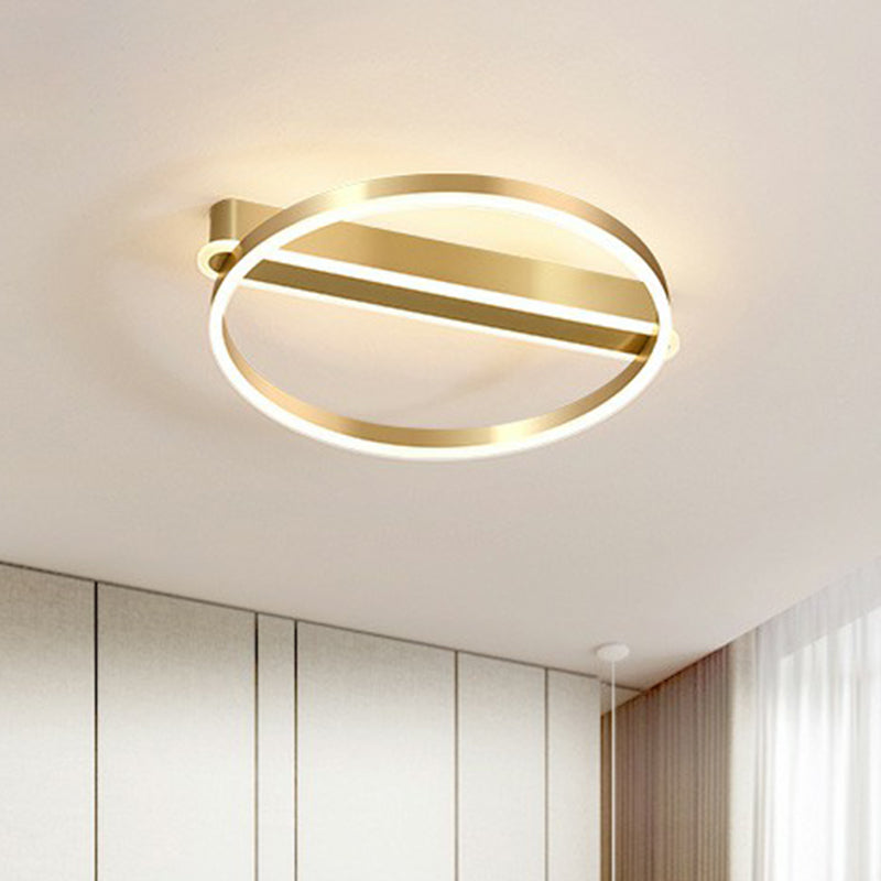 Gold o Flush Mount Halterung Minimalismus Metall LED Flush Mount Ceiling Light for Bedroom