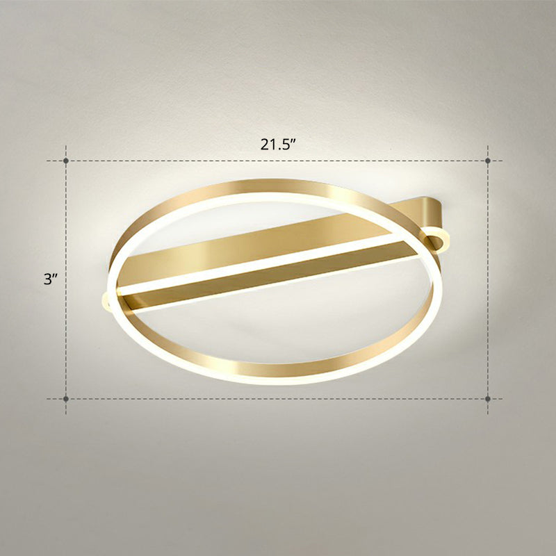 Gold o Flush Mount Halterung Minimalismus Metall LED Flush Mount Ceiling Light for Bedroom