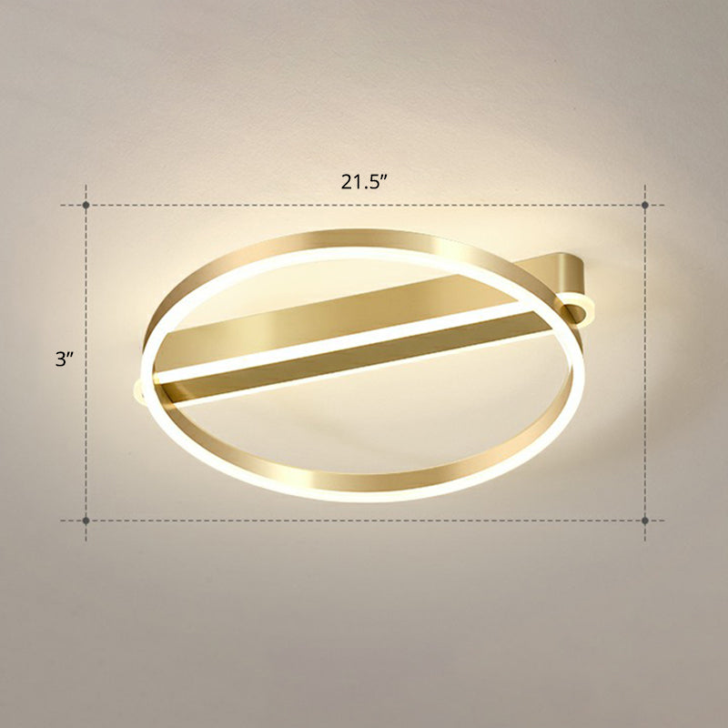 Gold o Flush Mount Halterung Minimalismus Metall LED Flush Mount Ceiling Light for Bedroom