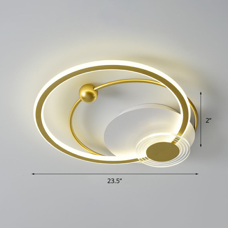 Loop Shaped Acryl Flush Mount Verlichting Eenvoud LED Plafond Licht voor slaapkamer