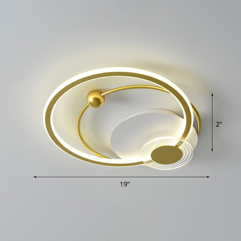 Loop Shaped Acryl Flush Mount Verlichting Eenvoud LED Plafond Licht voor slaapkamer