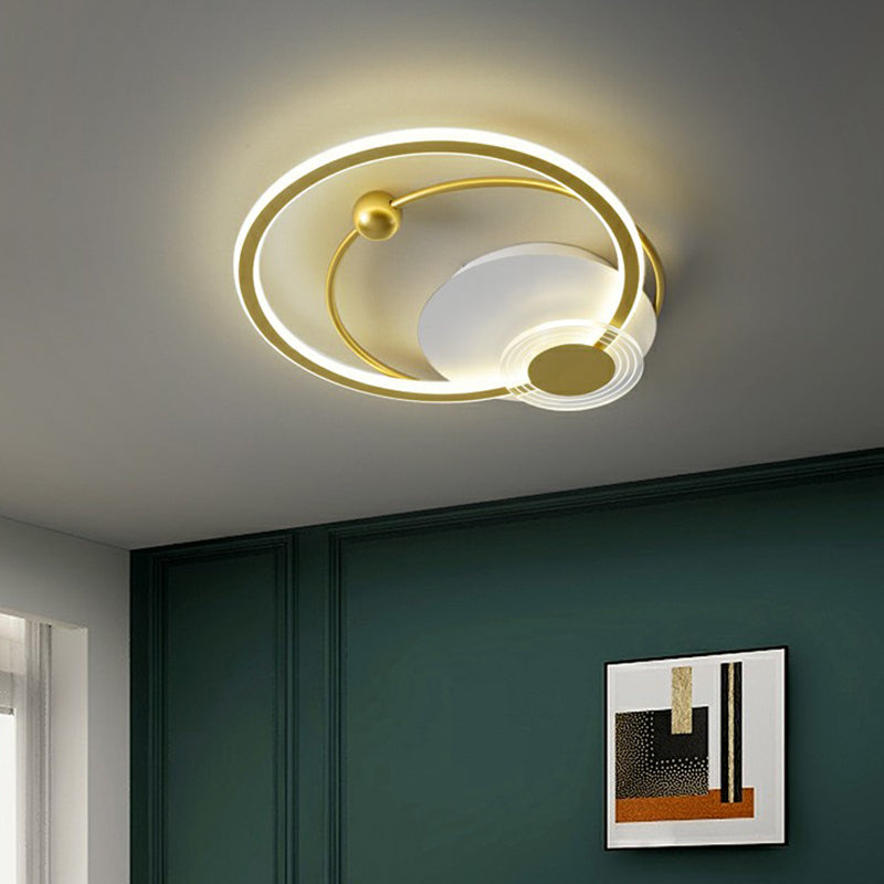 Loop Shaped Acryl Flush Mount Verlichting Eenvoud LED Plafond Licht voor slaapkamer
