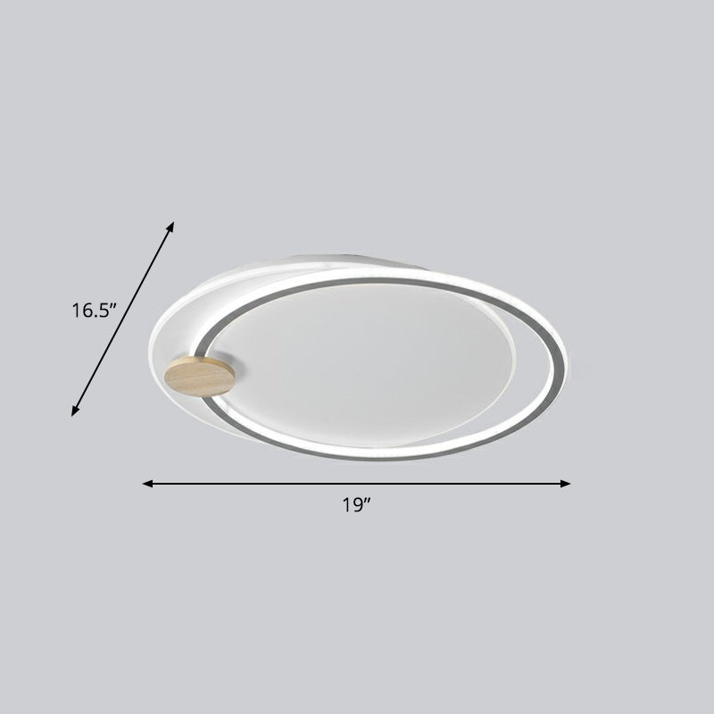 Große O Unterputz-Mount-Beleuchtung Nordic Style Acryl Schlafzimmer LED Deckenhalterung Leuchte