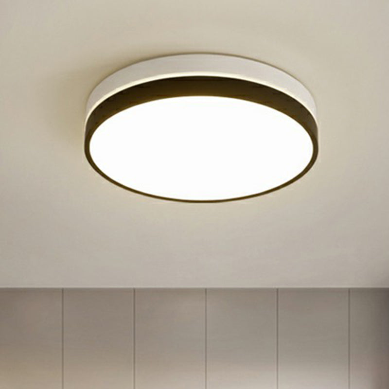 Slaapkamer plafondmontage verlichting moderne zwarte inbouw met geometrische acryl kap