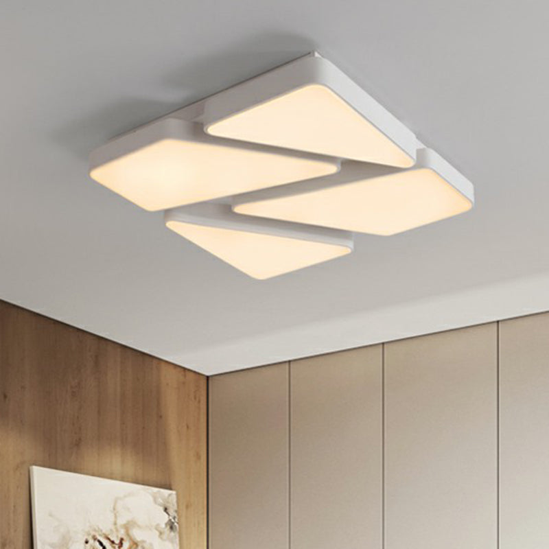 Metalen vierkante LED-plafondmontage armatuur Scandinavische stijl inbouwlamp met acryl diffuser voor slaapkamer