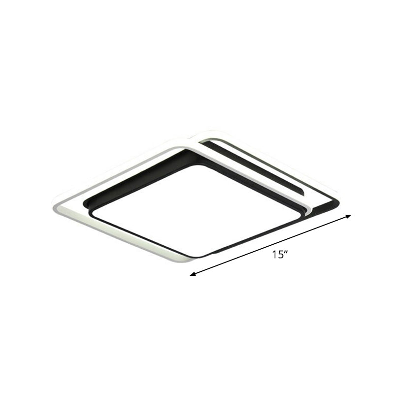 Lámpara empotrada LED geométrica de luz de techo de montaje empotrado nórdico con pantalla acrílica para dormitorio