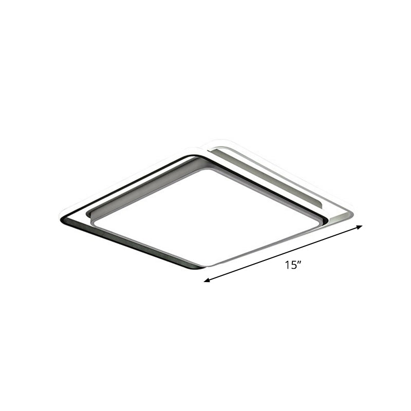 Lámpara empotrada LED geométrica de luz de techo de montaje empotrado nórdico con pantalla acrílica para dormitorio
