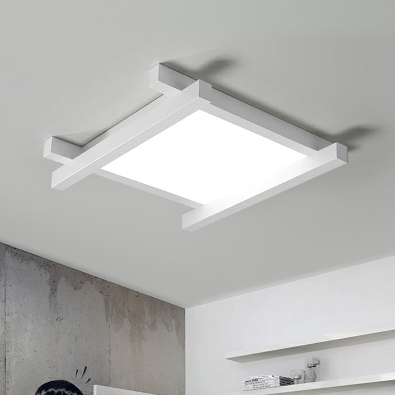 Japanese Checkerboard Design Ceiling Lighting Acrylic Lounge LED Flush Mounted Lamp