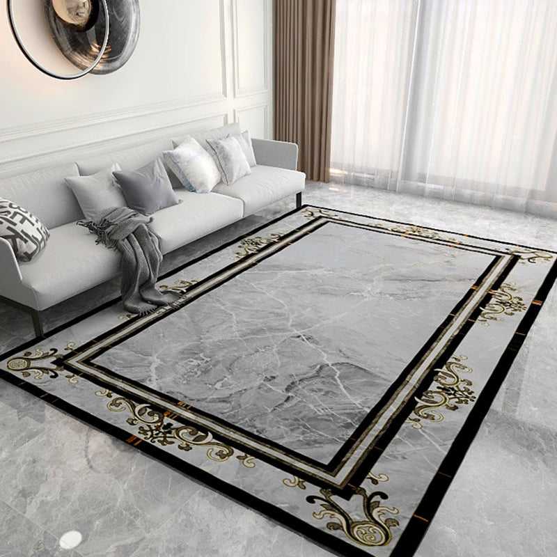 Modern Geometric Printed Rug Multi-Color Synthetics Area Rug Pet Friendly Easy Care Washable Area Carpet for Parlor