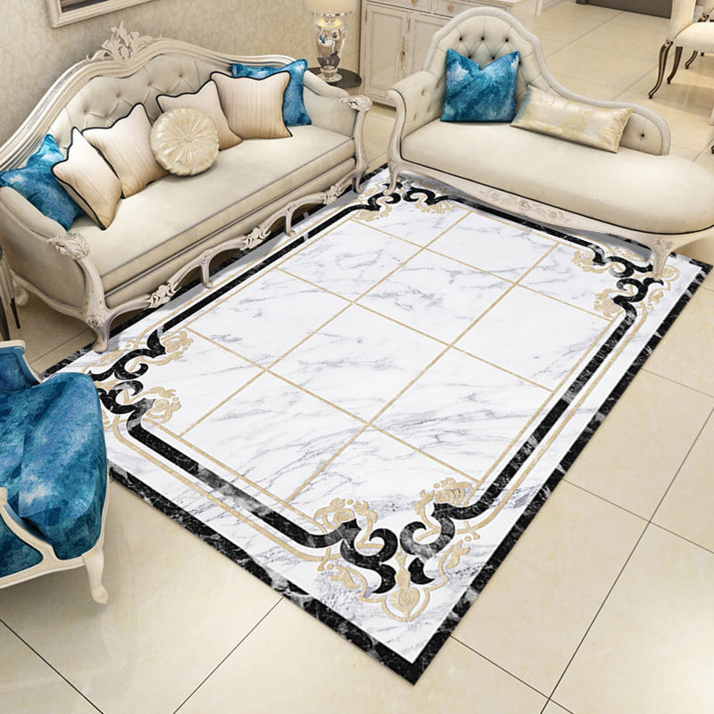 Multi Colored Contemporary Rug Polyster Geometric Print Indoor Rug Non-Slip Backing Pet Friendly Area Carpet for Living Room