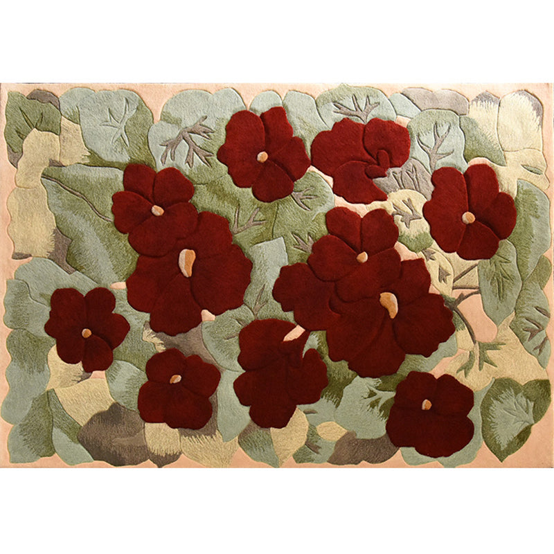 Frans land bloemenprint vloerkleed meerkleurig polypropyleen tapijt antislip achterkant vlekbestendig binnentapijt voor decoratie