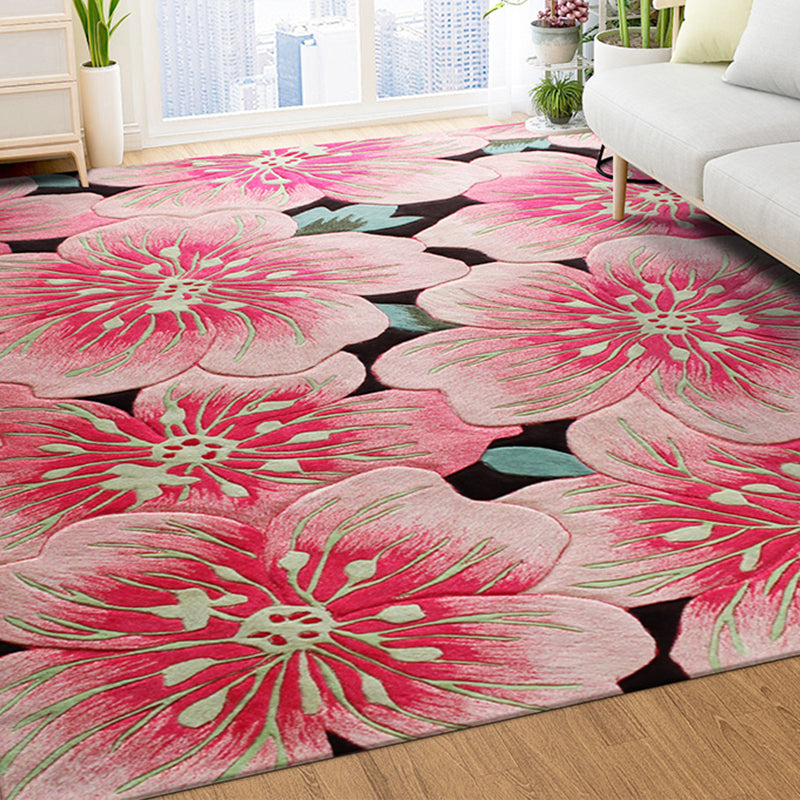 Frans land bloemenprint vloerkleed meerkleurig polypropyleen tapijt antislip achterkant vlekbestendig binnentapijt voor decoratie