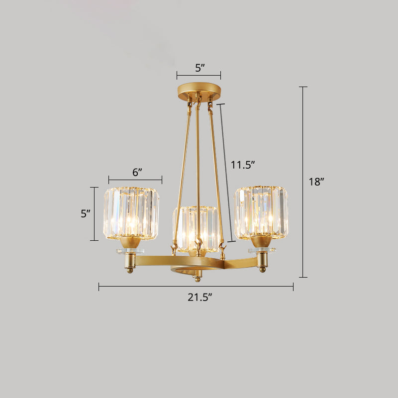 Lampada cilindrica a sospensione a sospensione Crystal Crystal Living Room lampadario