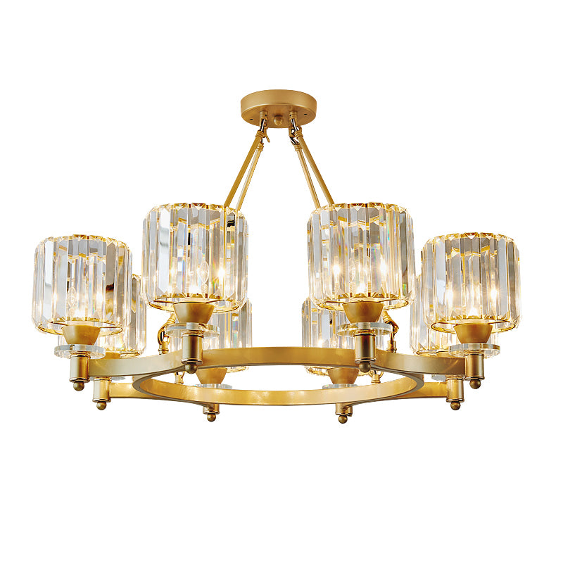 Lampada cilindrica a sospensione a sospensione Crystal Crystal Living Room lampadario