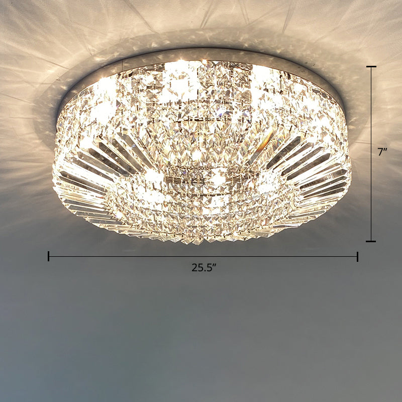 Crystal Loop Shaped Ceiling Light Fixture Simple Style Flush Mount Lighting for Bedroom
