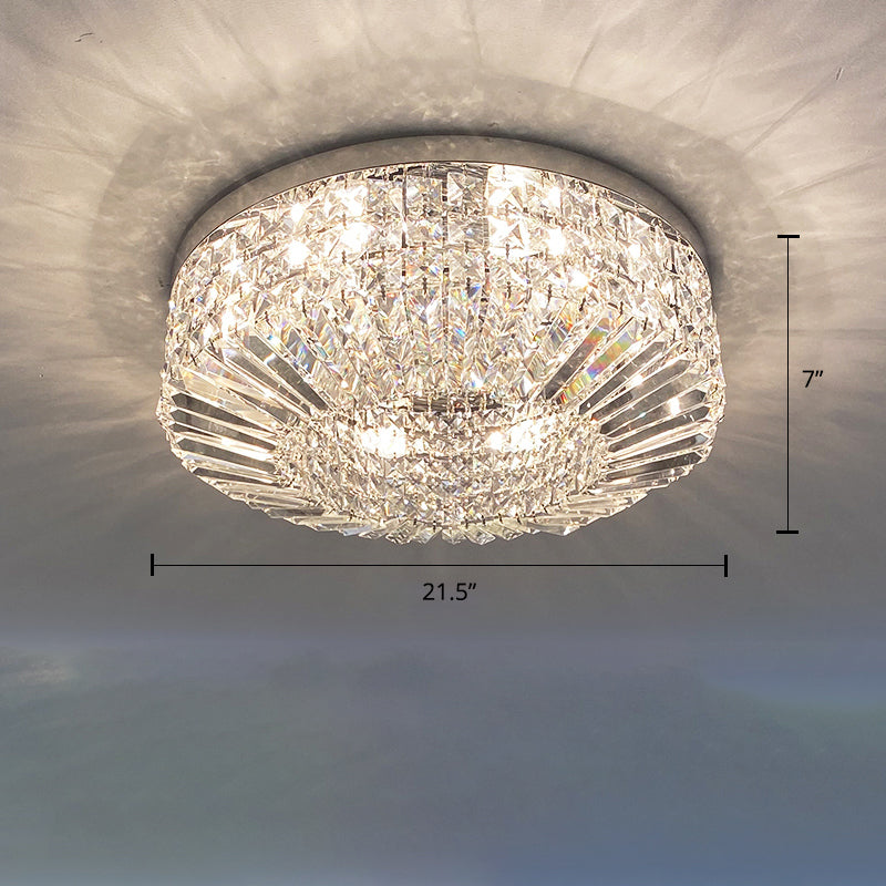 Plafonnier en forme de boucle en cristal, éclairage encastré de Style Simple pour chambre à coucher