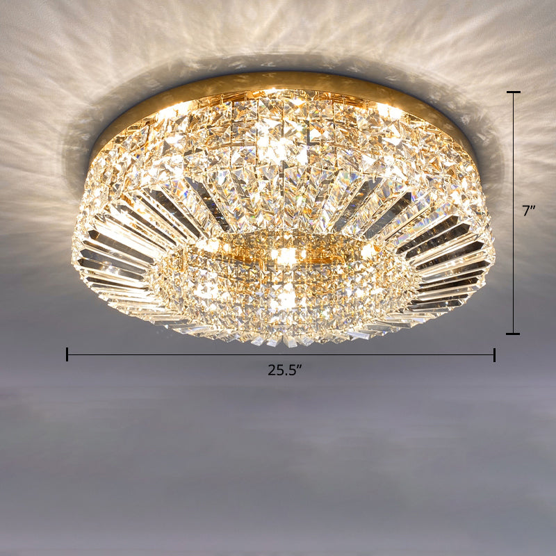 Crystal Loop Shaped Ceiling Light Fixture Simple Style Flush Mount Lighting for Bedroom