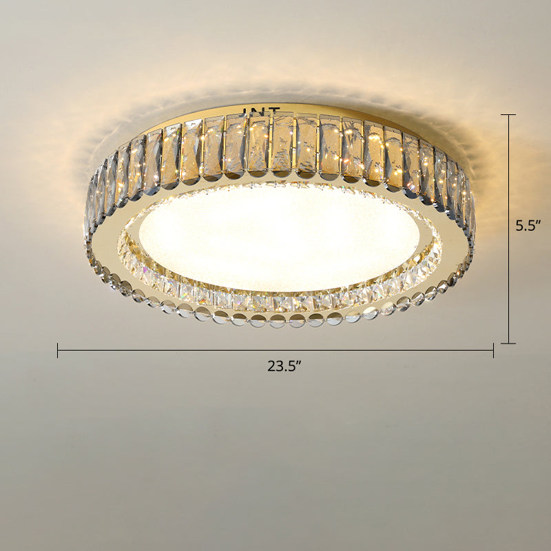 Geometrische Flush Mount Beleuchtung Minimalistisch Kristall Clear Ceiling Lamp für Schlafzimmer