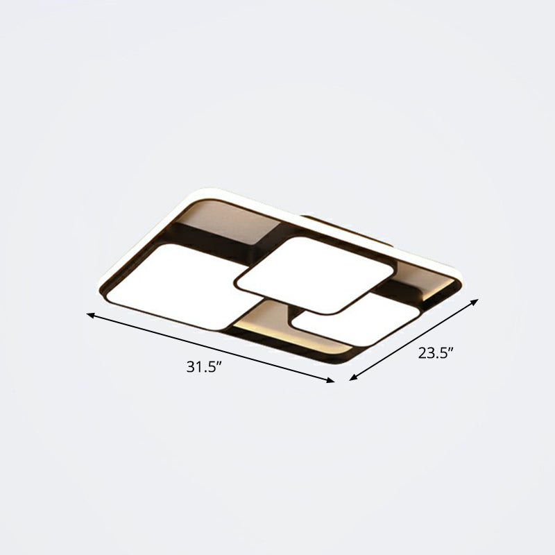Overlappende plafondinbouwlamp Noordse acryl slaapkamer LED inbouwlamp