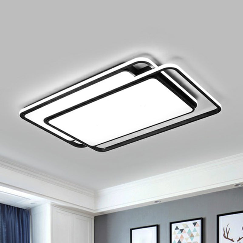 Acrylic Geometric Shaped Ceiling Flush Light Nordic Black Flush Mount Led Light for Bedroom