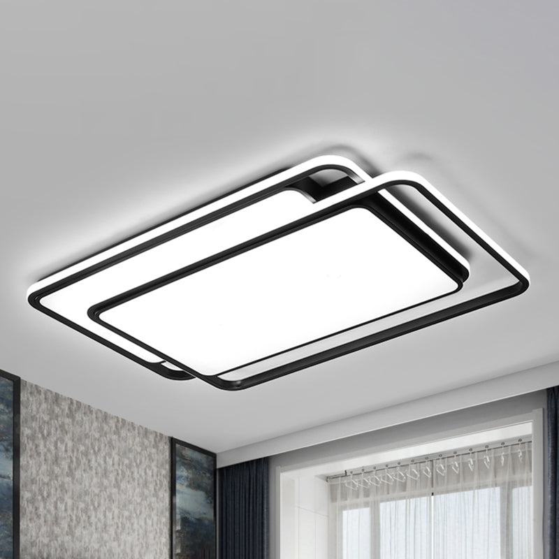 Acrylic Geometric Shaped Ceiling Flush Light Nordic Black Flush Mount Led Light for Bedroom