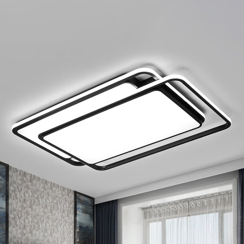 Acrylic Geometric Shaped Ceiling Flush Light Nordic Black Flush Mount Led Light for Bedroom