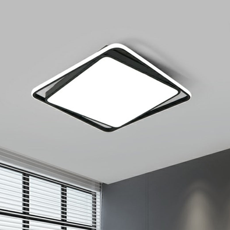 Acrylic Geometric Shaped Ceiling Flush Light Nordic Black Flush Mount Led Light for Bedroom