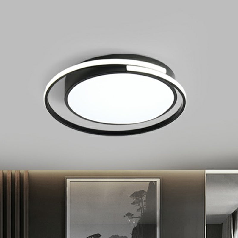 Acrylic Geometric Shaped Ceiling Flush Light Nordic Black Flush Mount Led Light for Bedroom