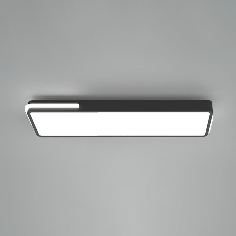 Rectangular Corridor Flush Mount Lighting Acrylic Minimalistic LED Flush Light in Black