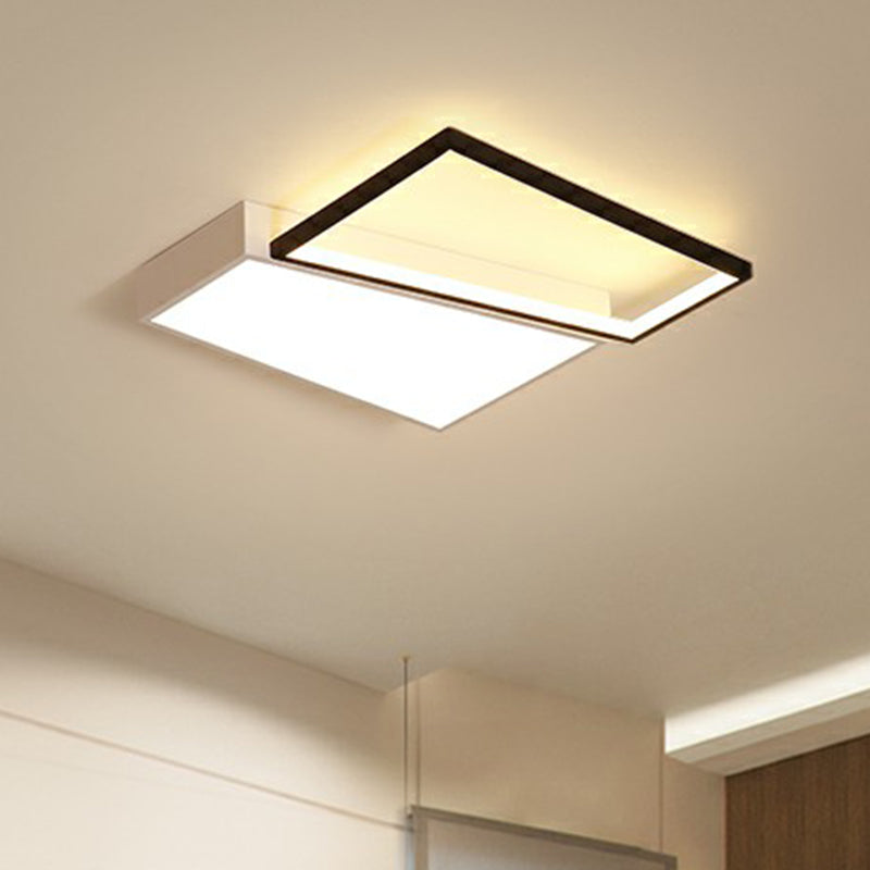 Schlafzimmer Led Deckenbefestigung Moderne Flush Mount Licht mit Trapezoid Acryl Schatten