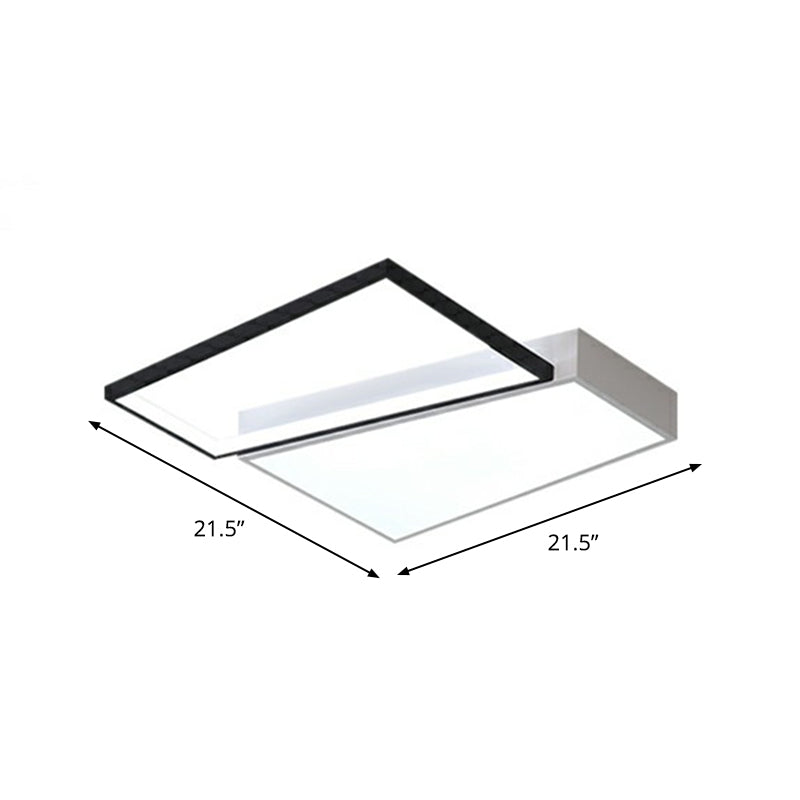 Schlafzimmer Led Deckenbefestigung Moderne Flush Mount Licht mit Trapezoid Acryl Schatten