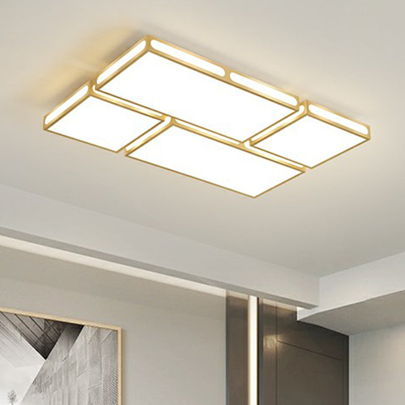 Gold Geprüft LED Flushmount Lighting Einfachheit Acryl-Deckenbündige Licht für Wohnzimmer