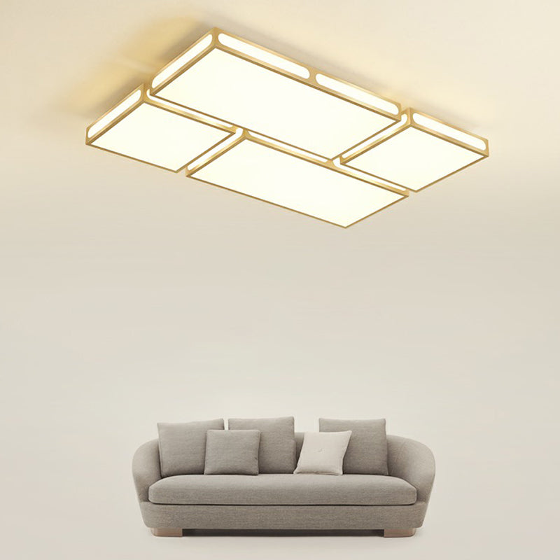 Gold Geprüft LED Flushmount Lighting Einfachheit Acryl-Deckenbündige Licht für Wohnzimmer