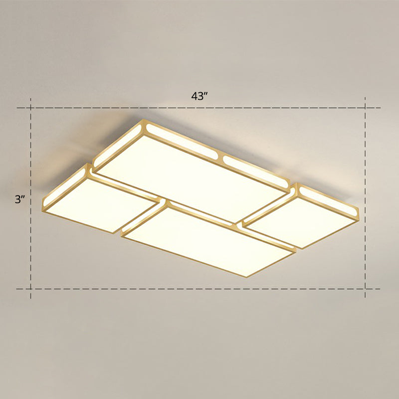 Gold Geprüft LED Flushmount Lighting Einfachheit Acryl-Deckenbündige Licht für Wohnzimmer