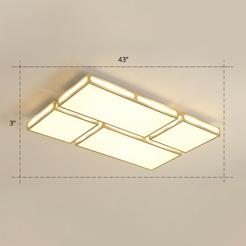 Gold Geprüft LED Flushmount Lighting Einfachheit Acryl-Deckenbündige Licht für Wohnzimmer