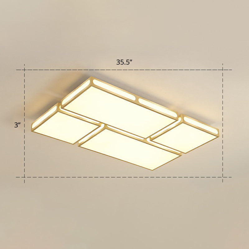 Gold Geprüft LED Flushmount Lighting Einfachheit Acryl-Deckenbündige Licht für Wohnzimmer