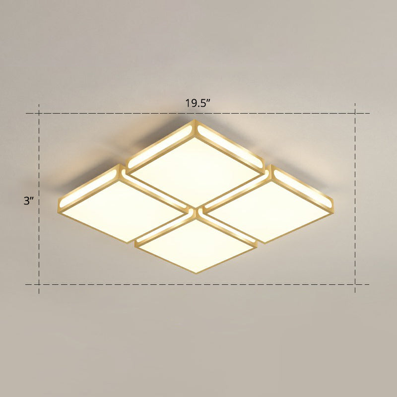 Gold Geprüft LED Flushmount Lighting Einfachheit Acryl-Deckenbündige Licht für Wohnzimmer