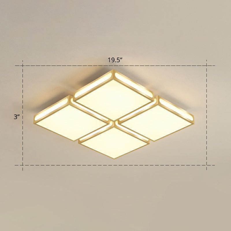 Gold Geprüft LED Flushmount Lighting Einfachheit Acryl-Deckenbündige Licht für Wohnzimmer