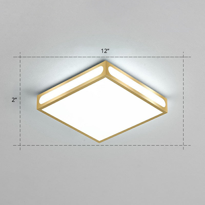 Gold Geprüft LED Flushmount Lighting Einfachheit Acryl-Deckenbündige Licht für Wohnzimmer