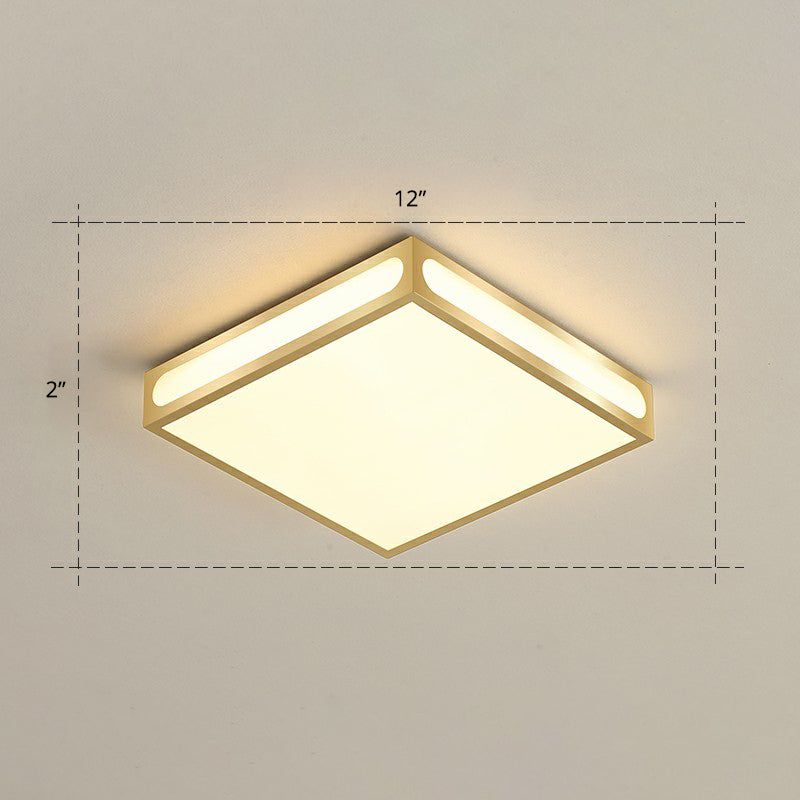 Gold Geprüft LED Flushmount Lighting Einfachheit Acryl-Deckenbündige Licht für Wohnzimmer