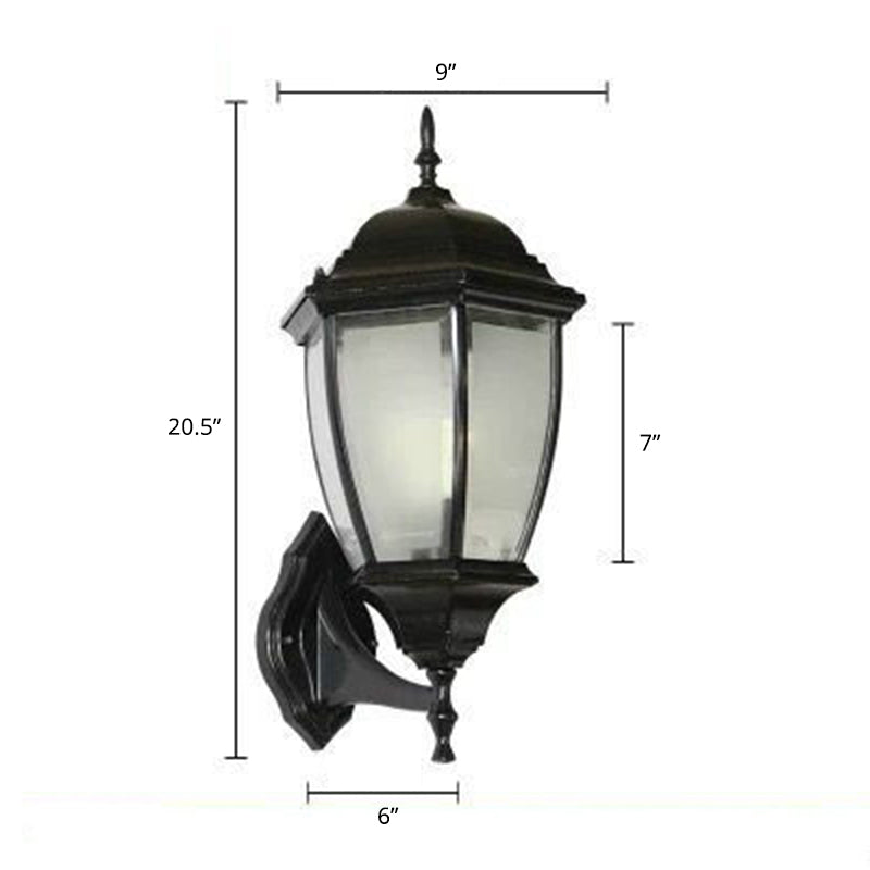 Bell Garden Wall Lighting Ideas Vintage Aluminum 1-Light Wall Mount Lamp with Glass Shade