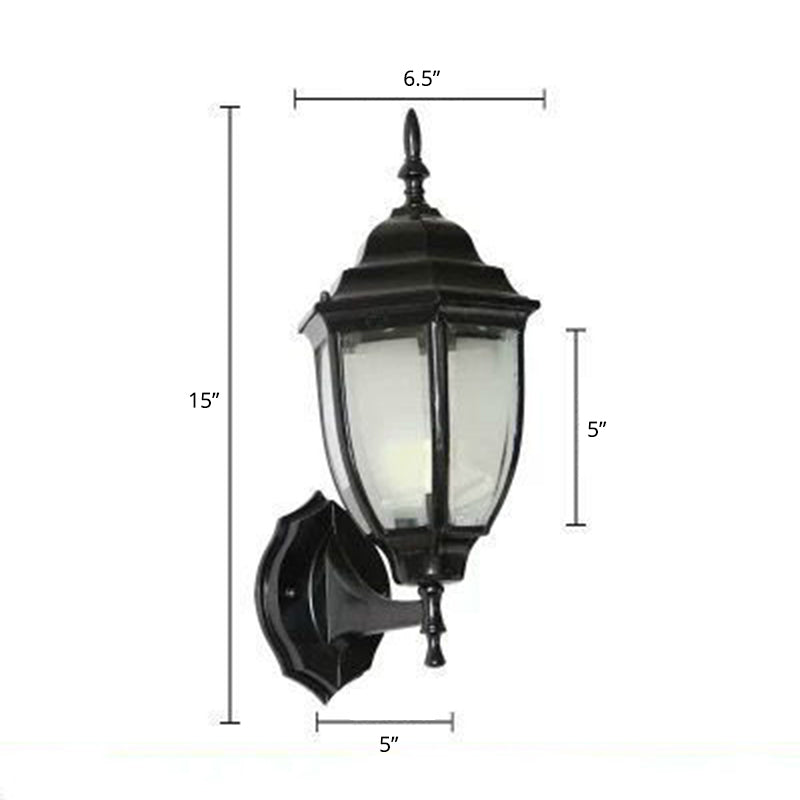 Bell Garden Wall Lighting Ideas Vintage Aluminum 1-Light Wall Mount Lamp with Glass Shade