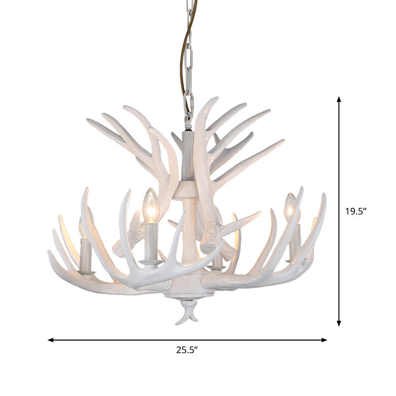 Lampe à lustre à bougie résine