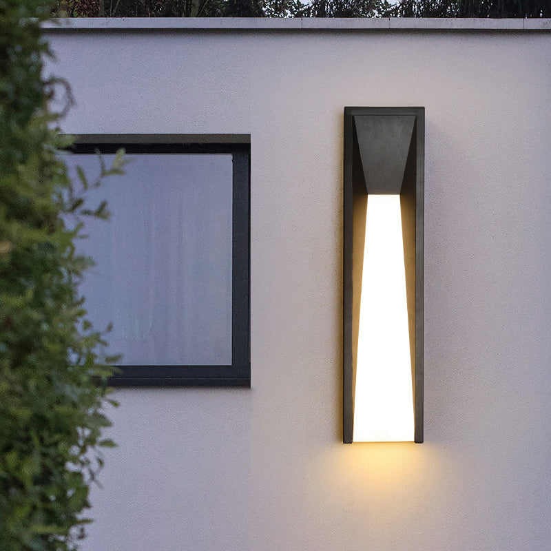 LED acrílico Rectangular Aprídico Luz de pared de montaje de lavado minimalista para el patio