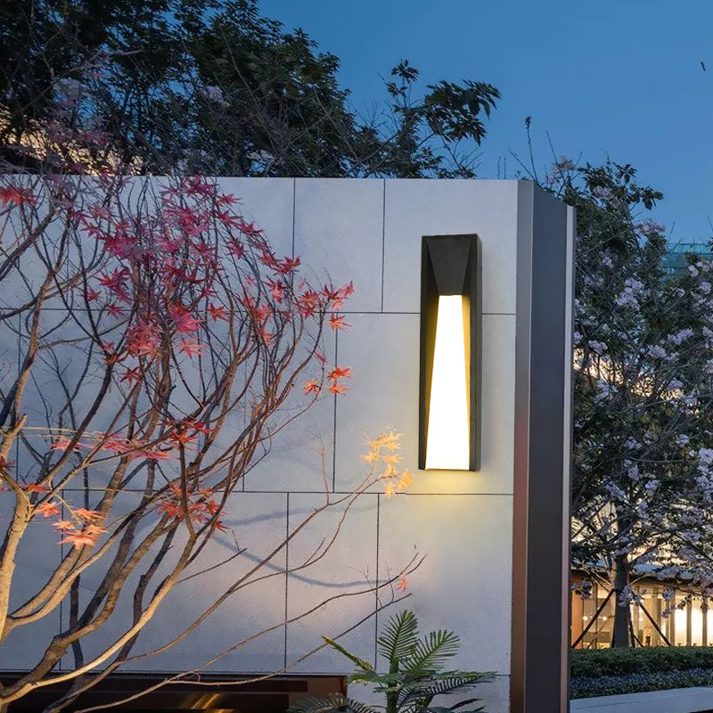 LED acrílico Rectangular Aprídico Luz de pared de montaje de lavado minimalista para el patio