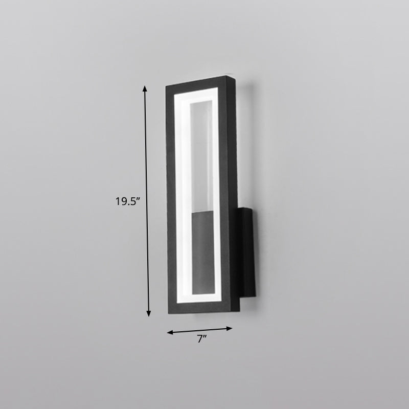 Minimalismus Rechteck Wandleuchte Beleuchtung Metall Foyer LED -Wandmontageleuchte
