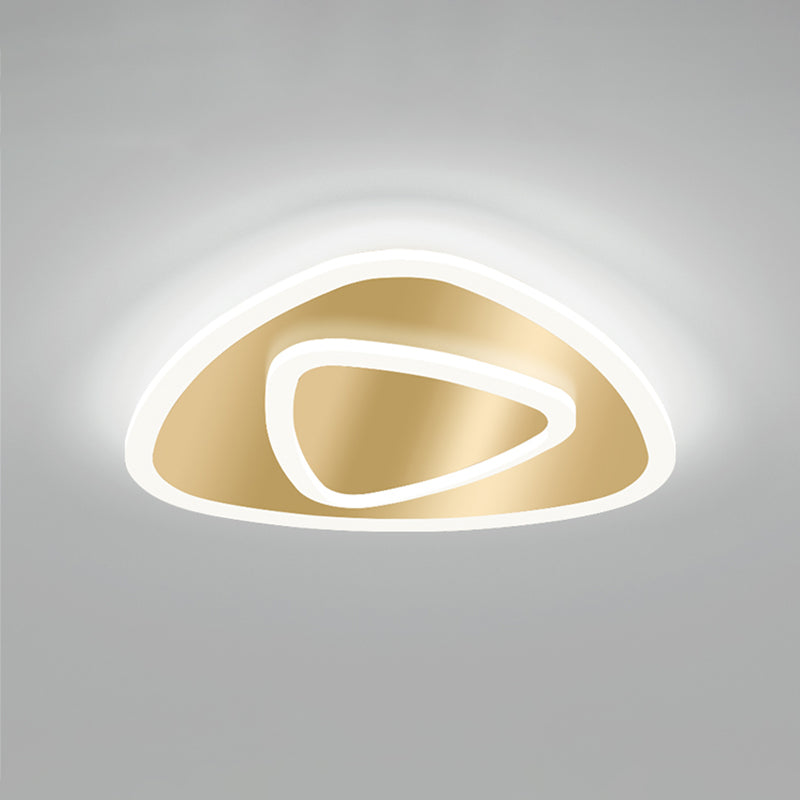 Golden Geometric Flush Ceiling Light Modern Acrylic LED Flushmount Light for Stairs