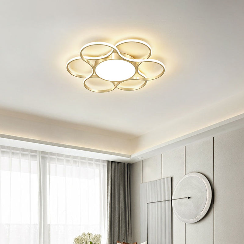 Goldene Blume LED-Unterputz-Beleuchtung Befestigung einfache Metalldecke Licht für Wohnzimmer